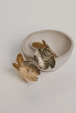 Alice Gold Butterfly Cuff Bracelet