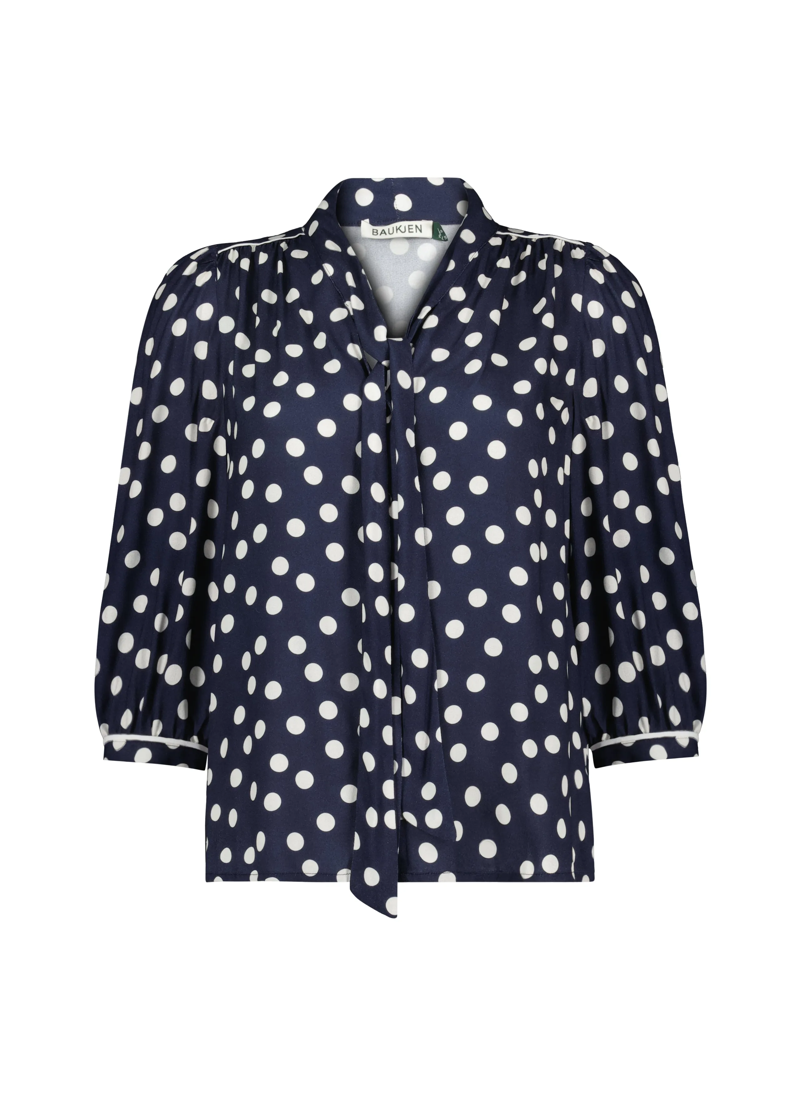 Amalie Printed?Tie Neck?Blouse