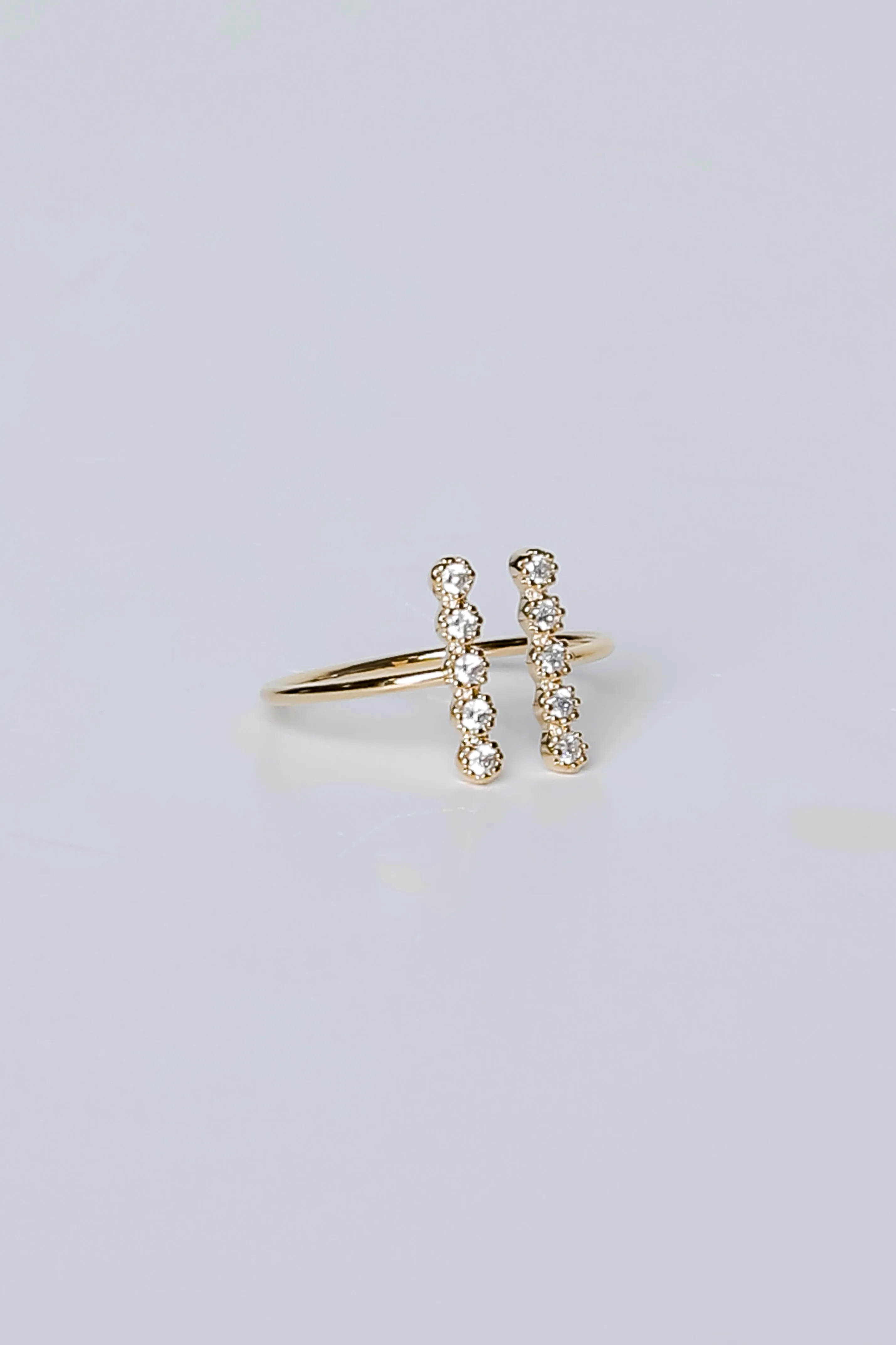 Aria Gold Rhinestone Ring