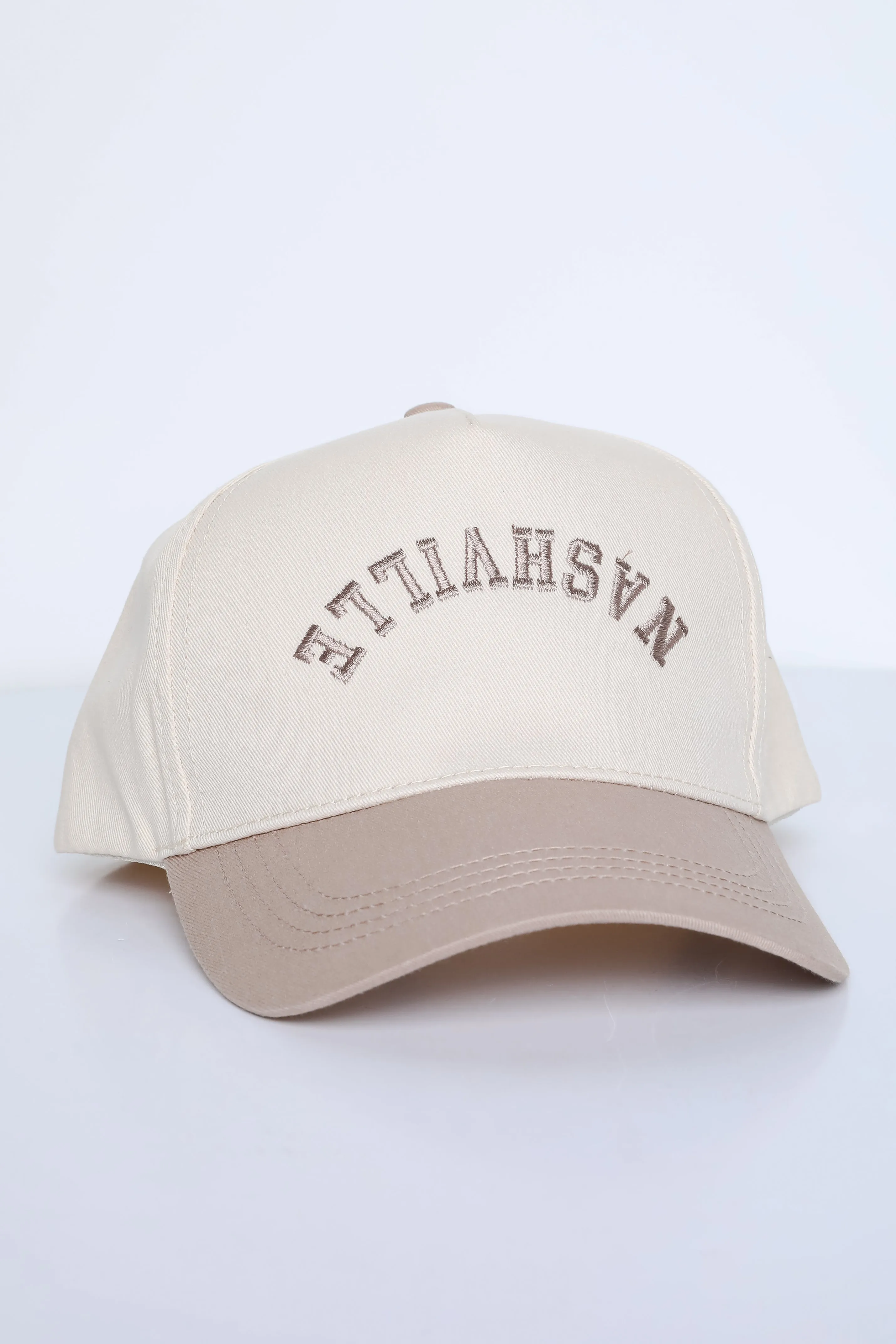 Beige Nashville Embroidered Hat