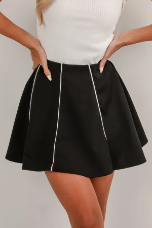 By The Rules Black Mini Skirt