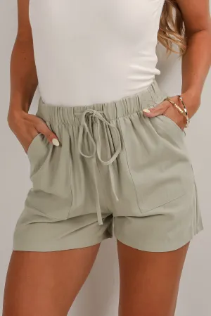 Can't Leave You Here Sage Shorts