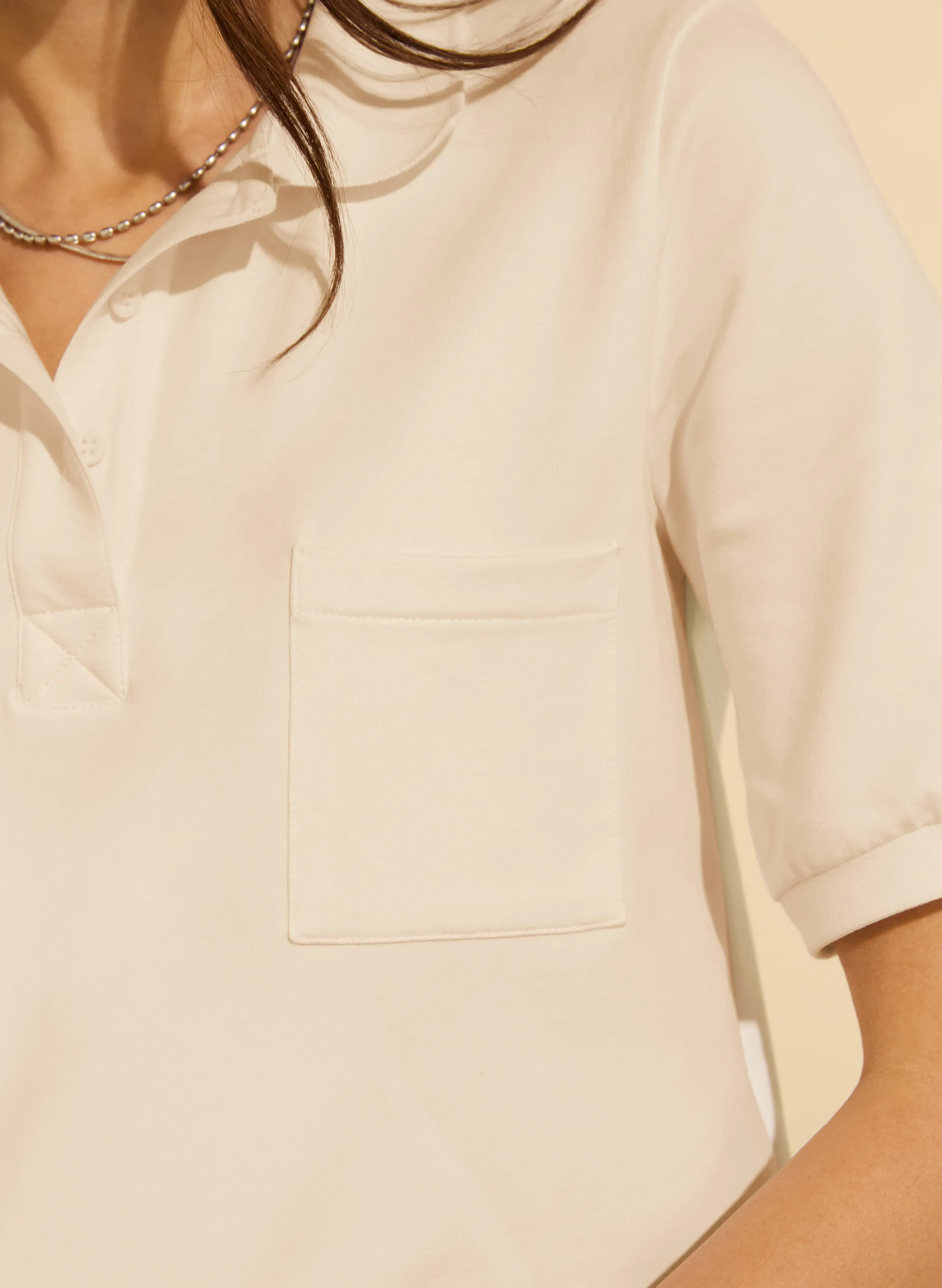 Cassidy Organic?Cotton Polo Tee