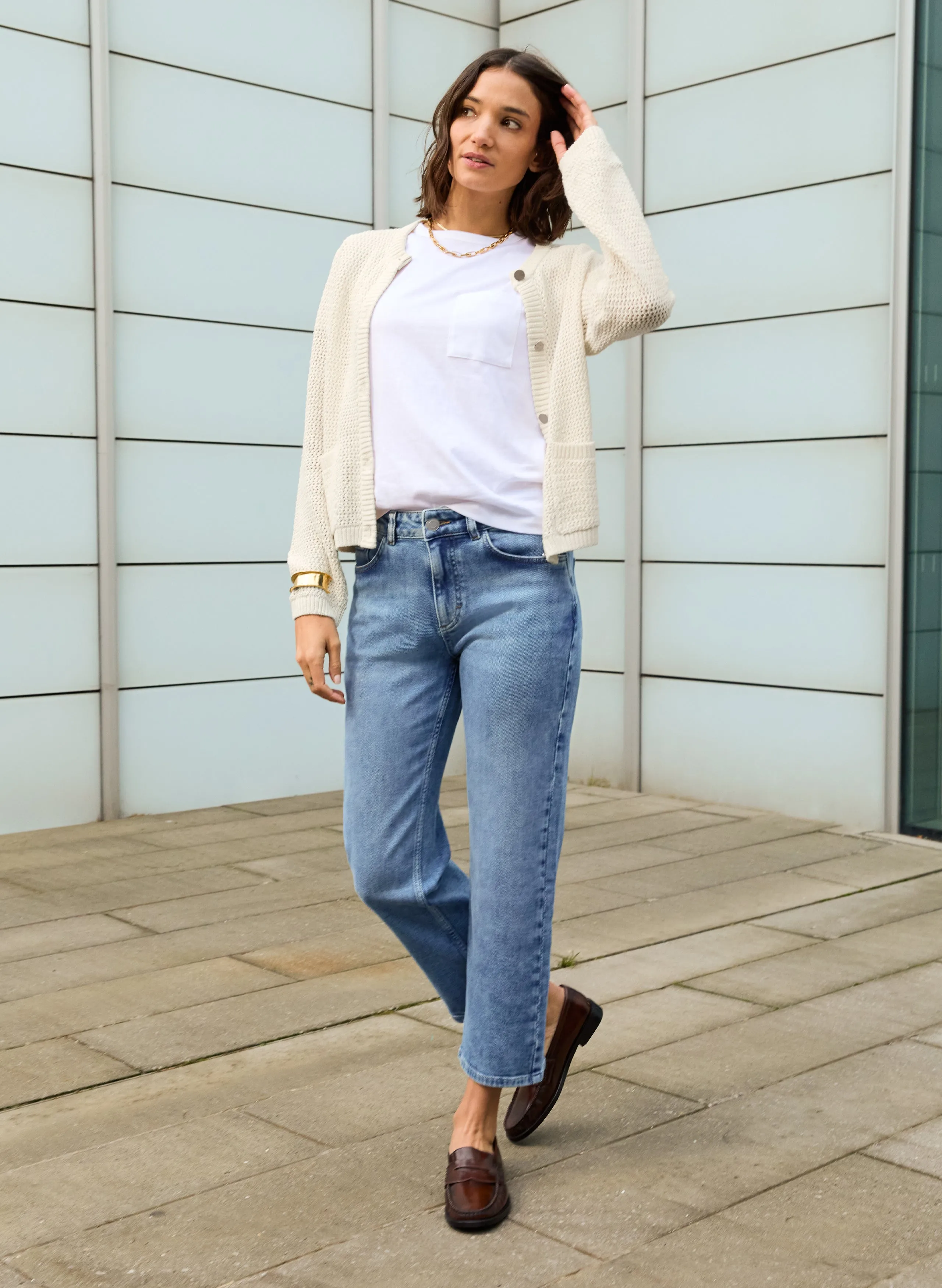 Catarina?Ecotec Cropped Knitted Jacket