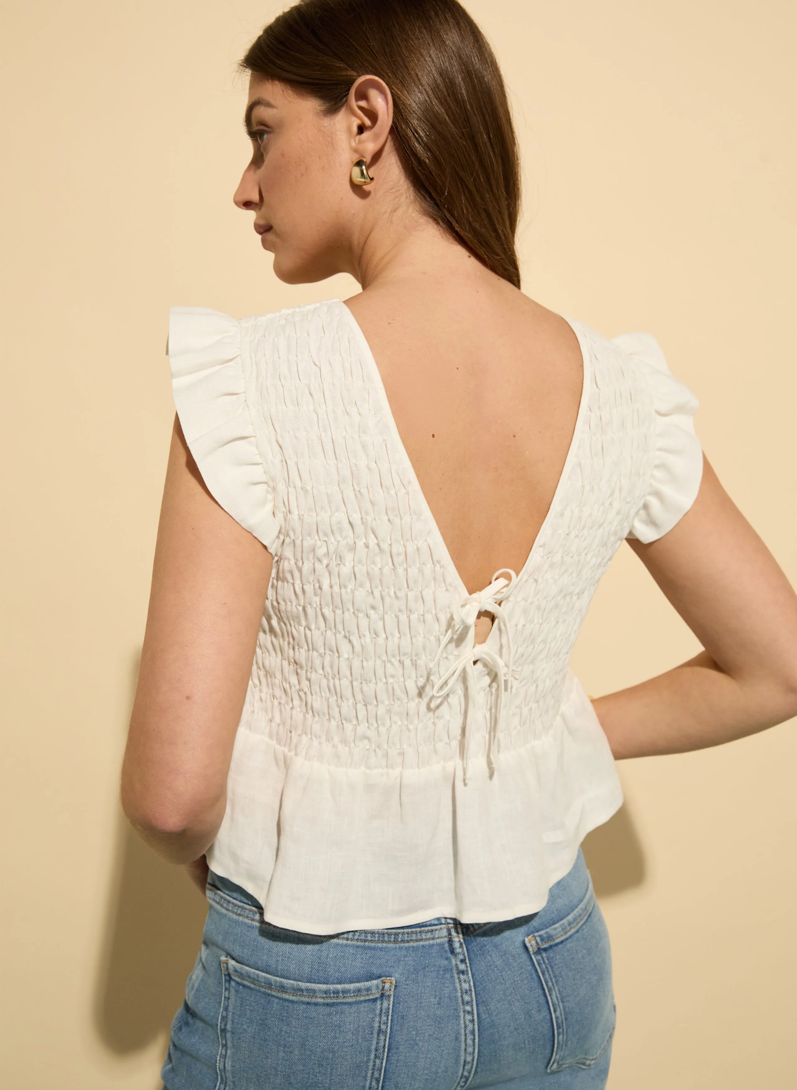 Danielle?Hemp Smocked Blouse