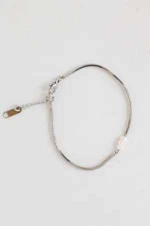 Ellie Silver Pearl Charm Bracelet
