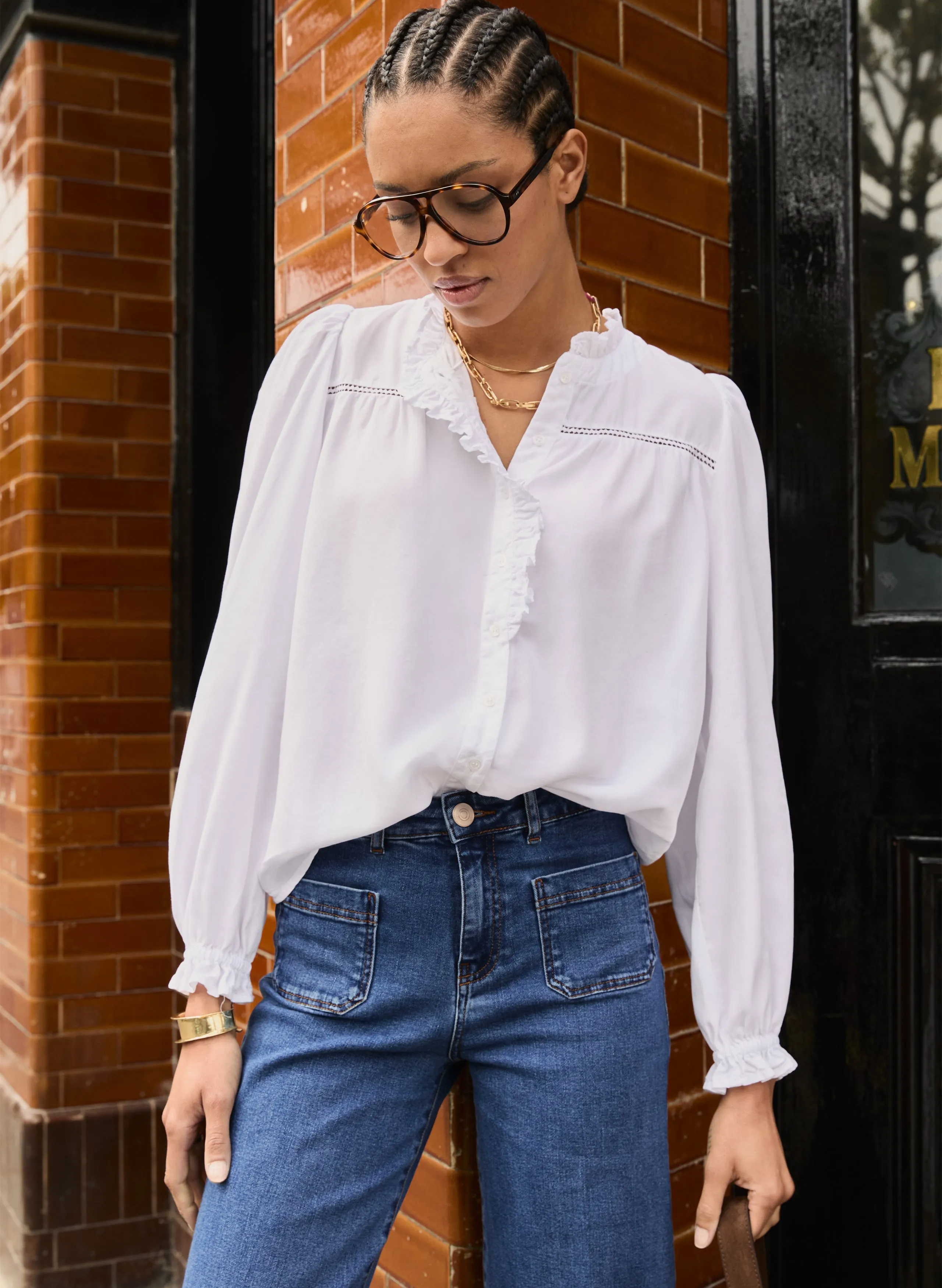 Estela Broderie?Detail Blouse