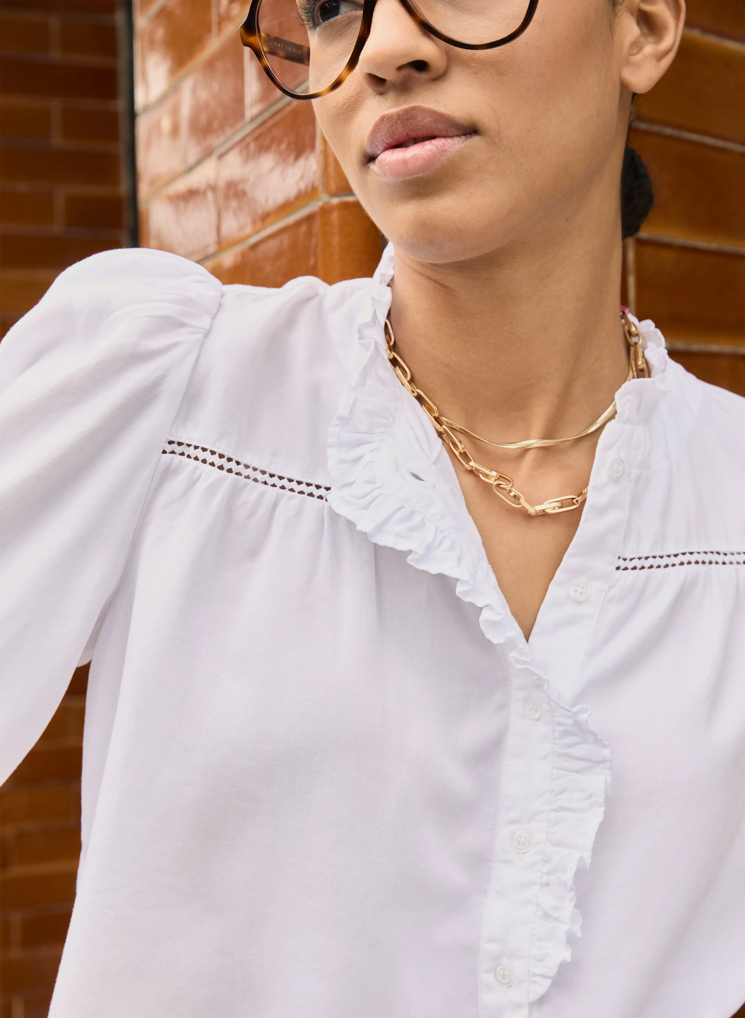 Estela Broderie?Detail Blouse