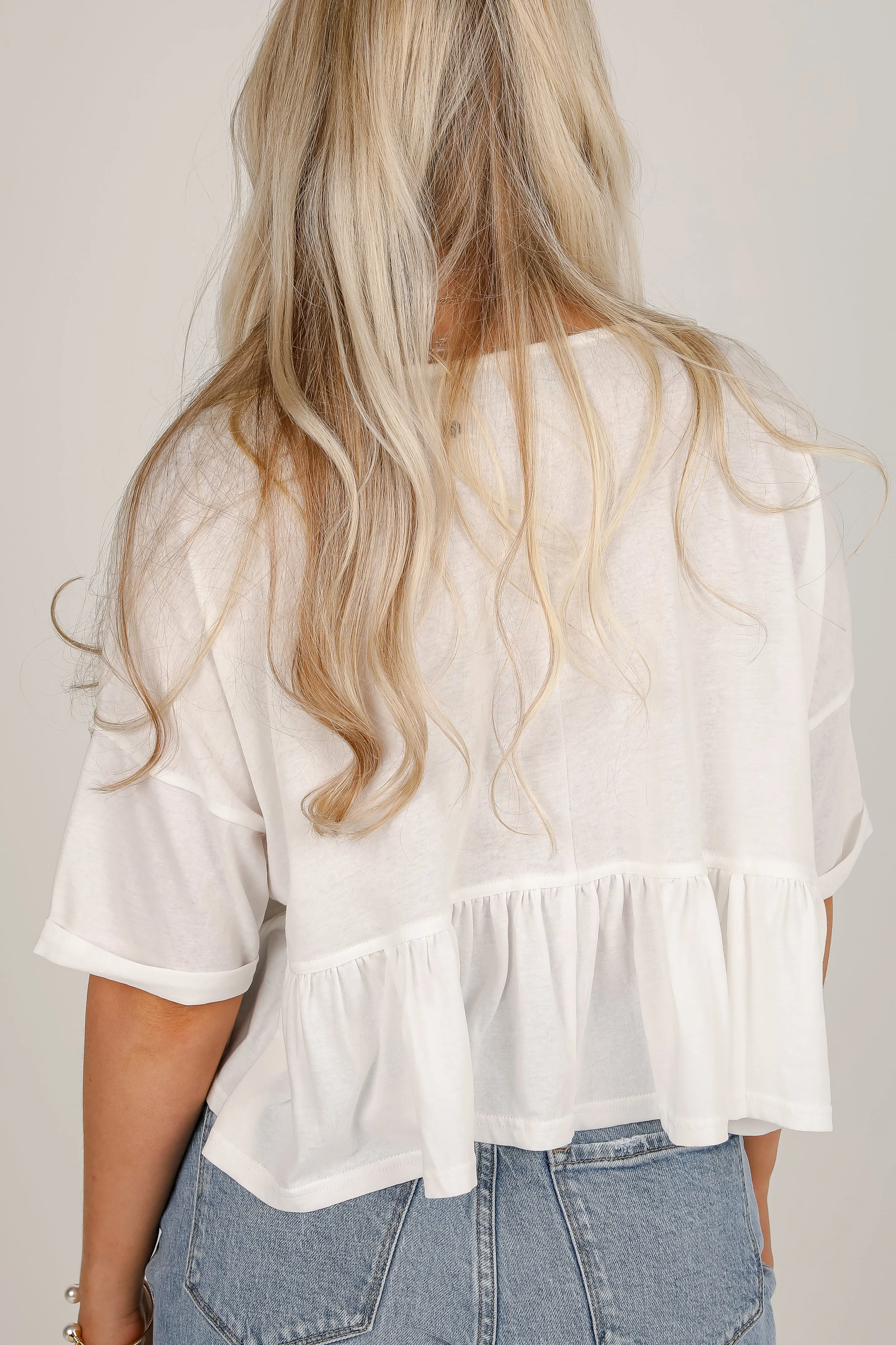 FINAL SALE - Breezy Charm Babydoll Top - DU DEAL