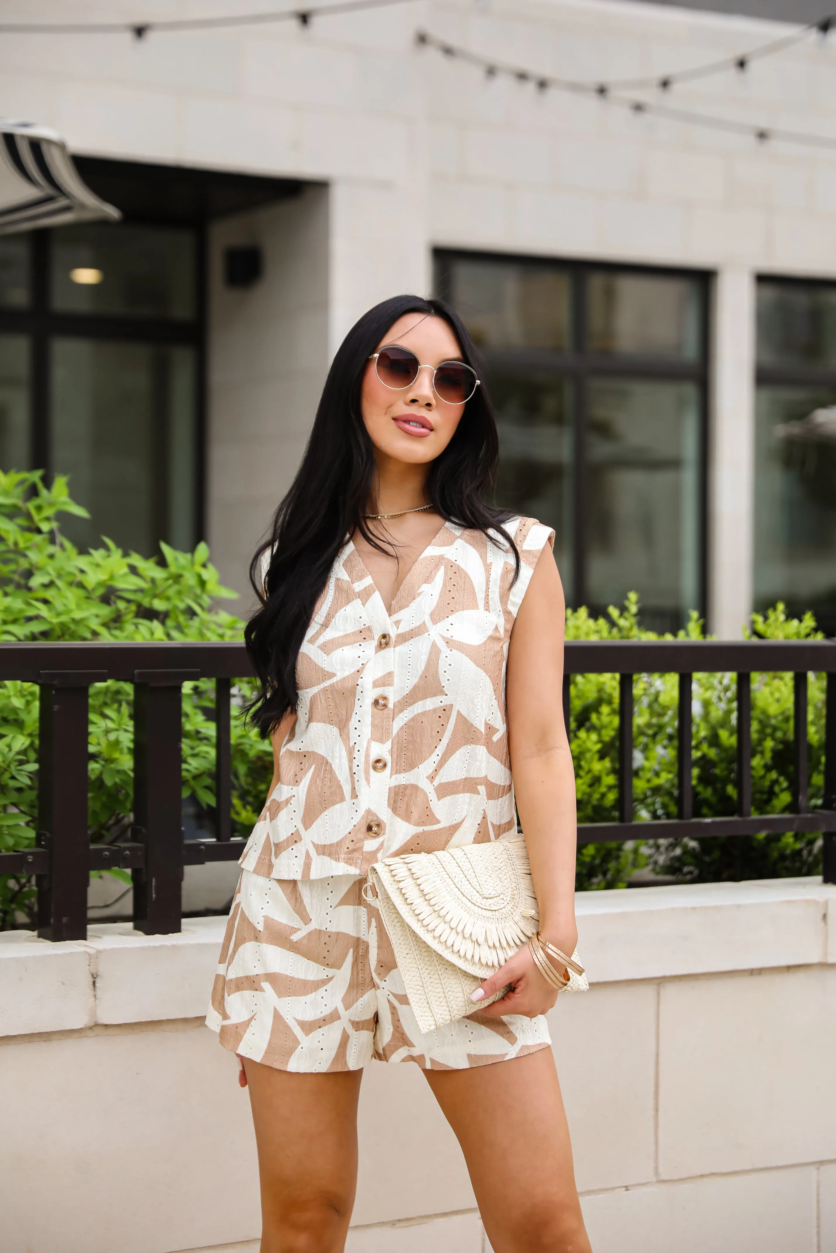 FINAL SALE - Headed To Paradise Taupe Tank