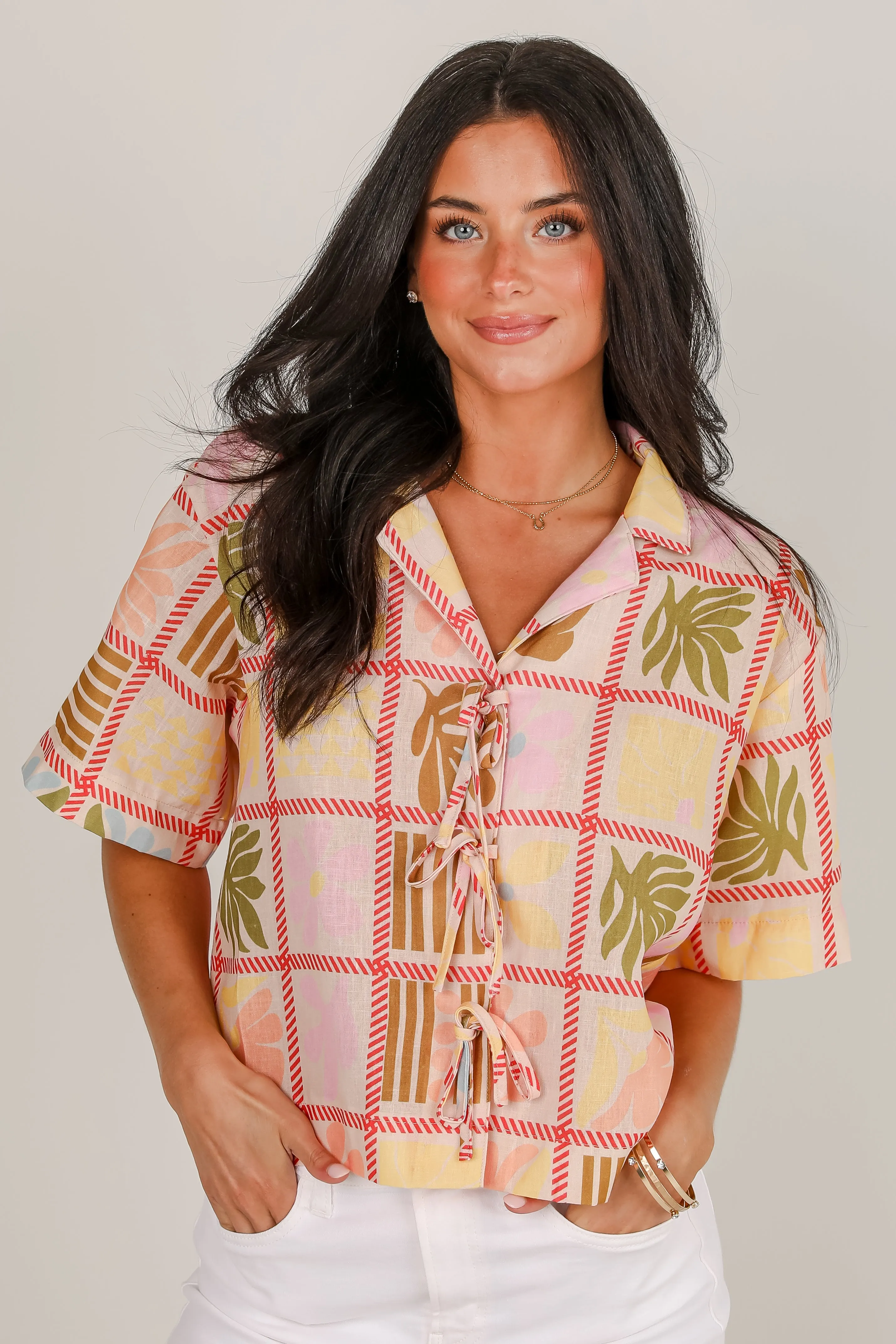 FINAL SALE - Island In The Sun Peach Blouse