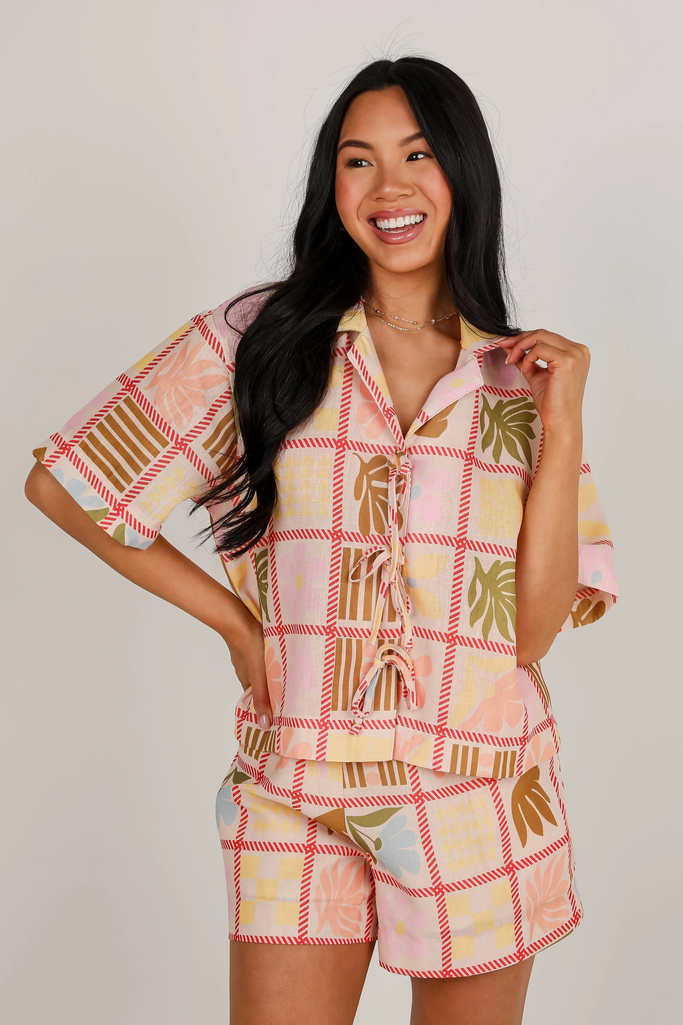 FINAL SALE - Island In The Sun Peach Shorts