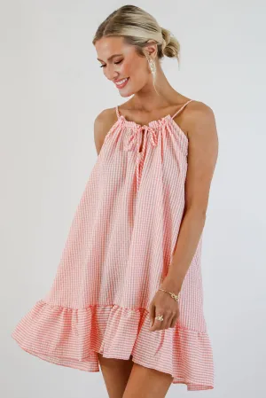 FINAL SALE - Love Opens Doors Seersucker Mini Dress