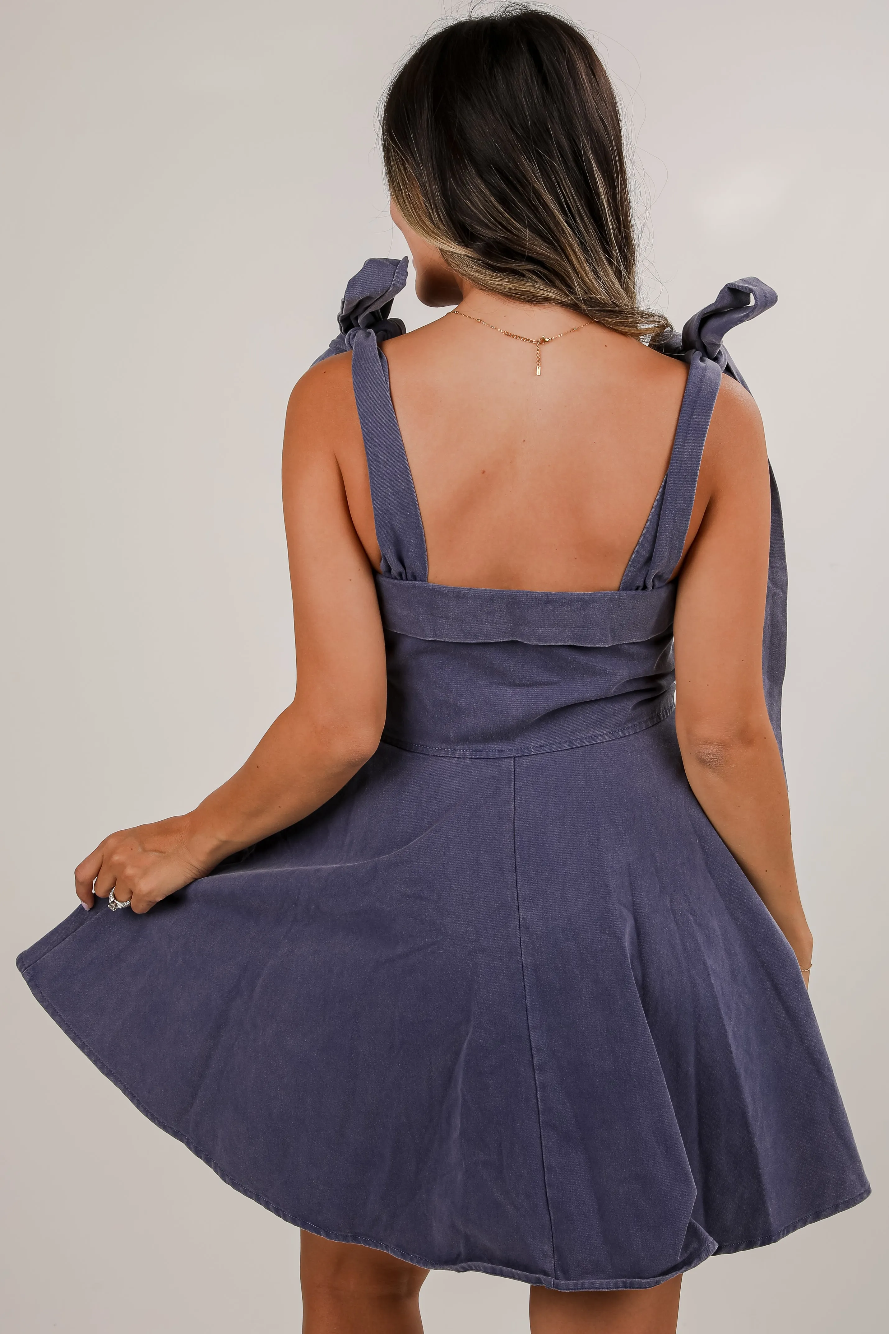 FINAL SALE - Meet Me Later Denim Mini Dress