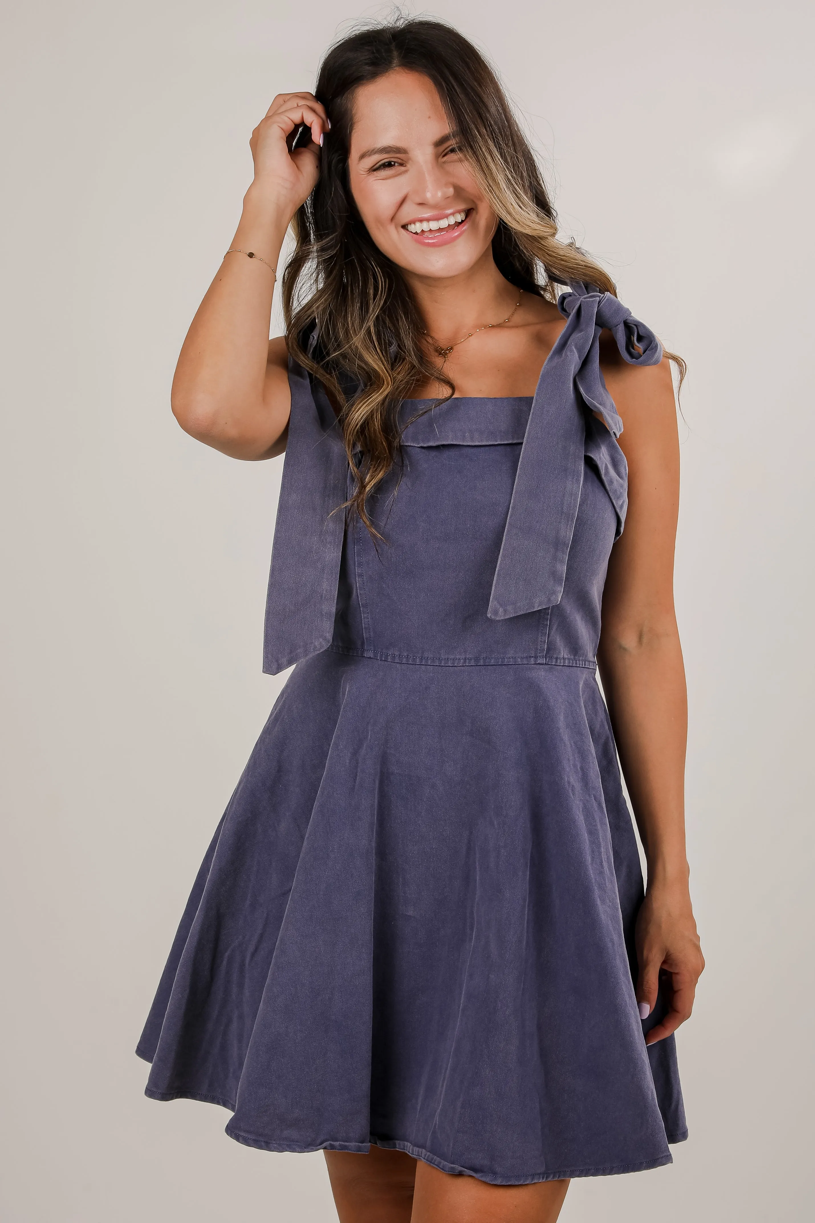 FINAL SALE - Meet Me Later Denim Mini Dress