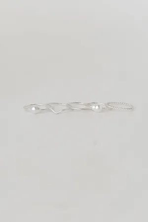 FINAL SALE - Teagan Pearl Ring Set