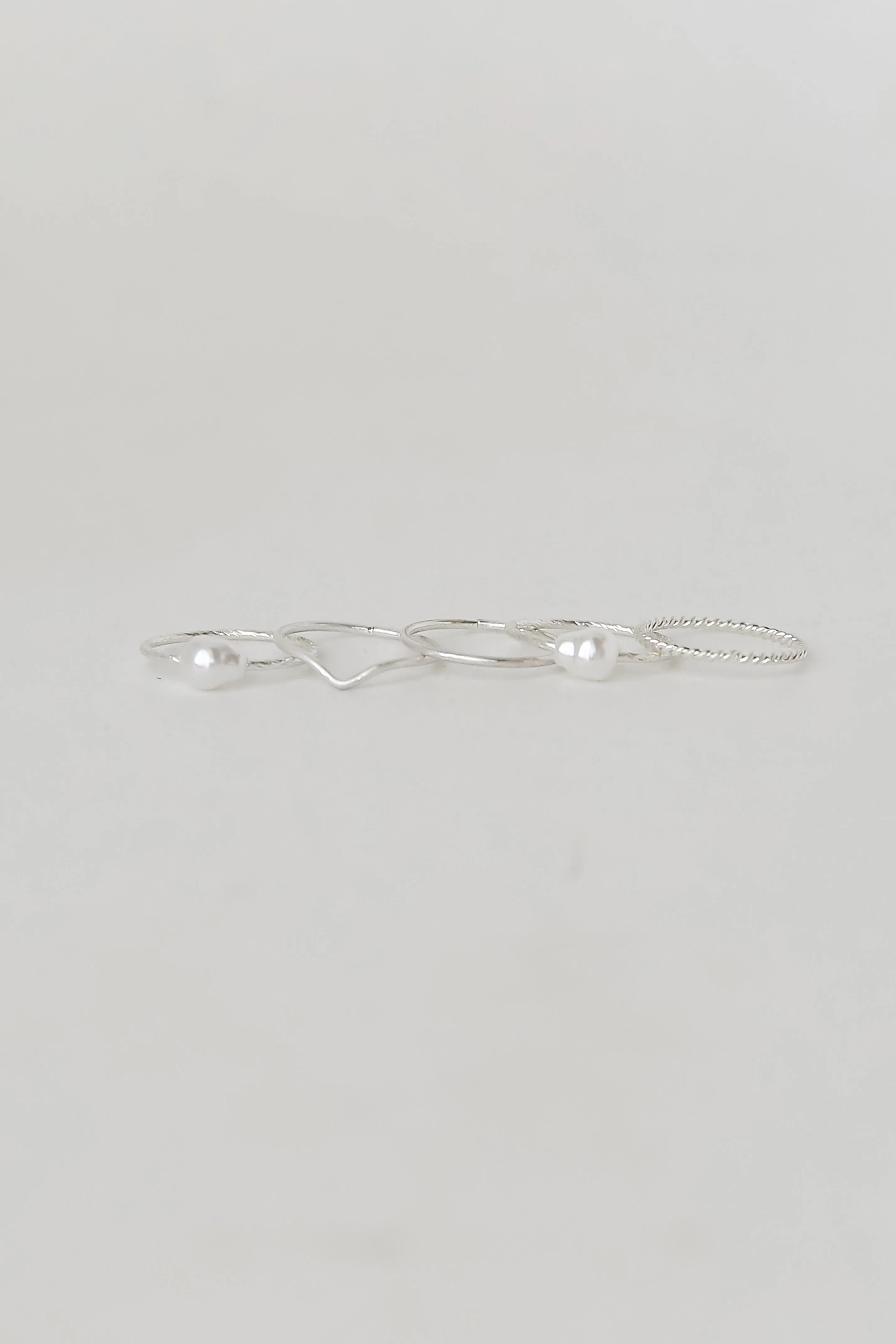 FINAL SALE - Teagan Pearl Ring Set