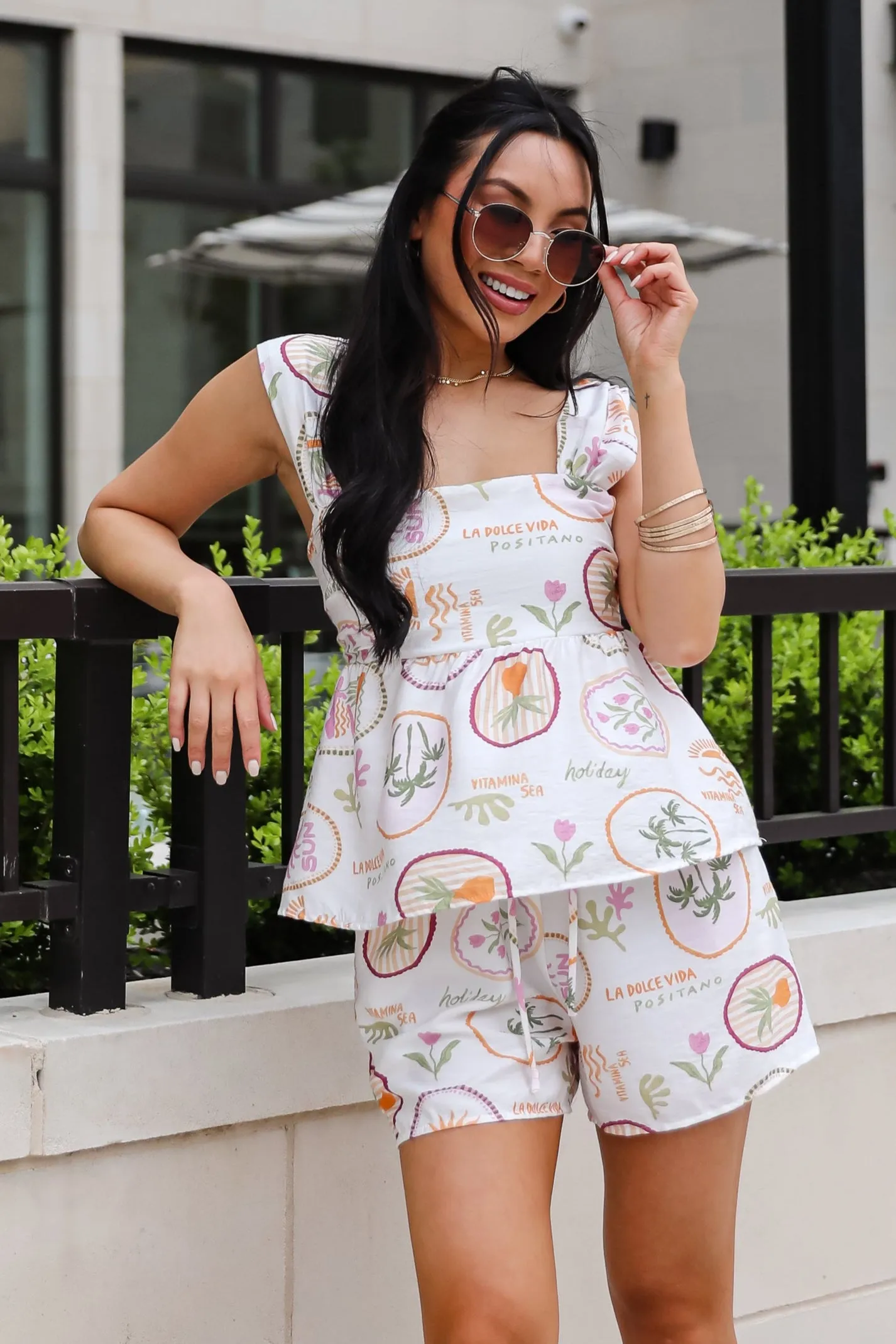FINAL SALE - Vitamin Sea Ivory Peplum Tank