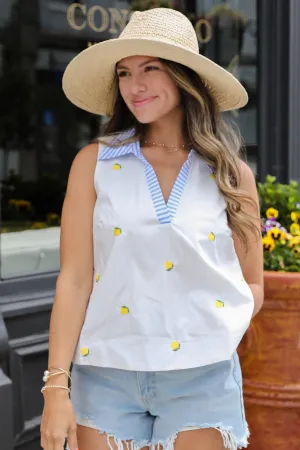 FINAL SALE - When Life Gives You Lemons White Tank