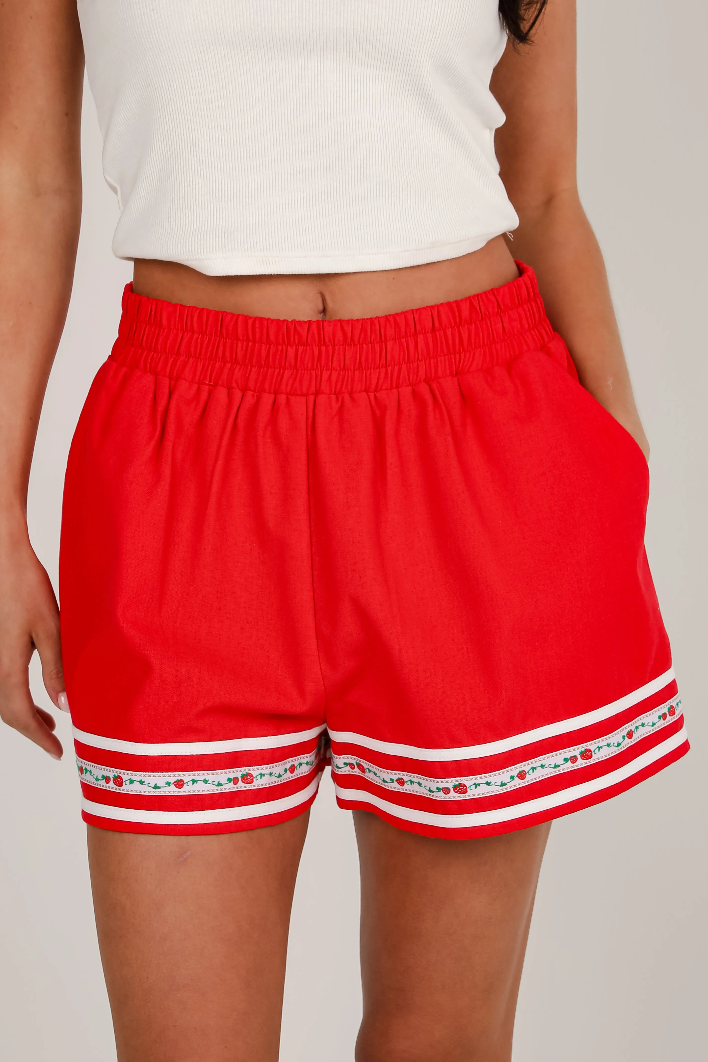 FINAL SALE - You're Berry Cute Red Shorts