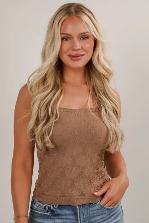 Flirty Bliss Flower Knit Tank