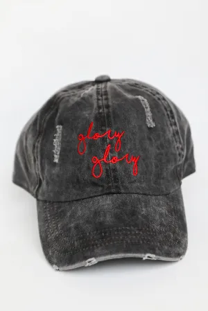 Glory Glory Distressed Script Embroidered Hat