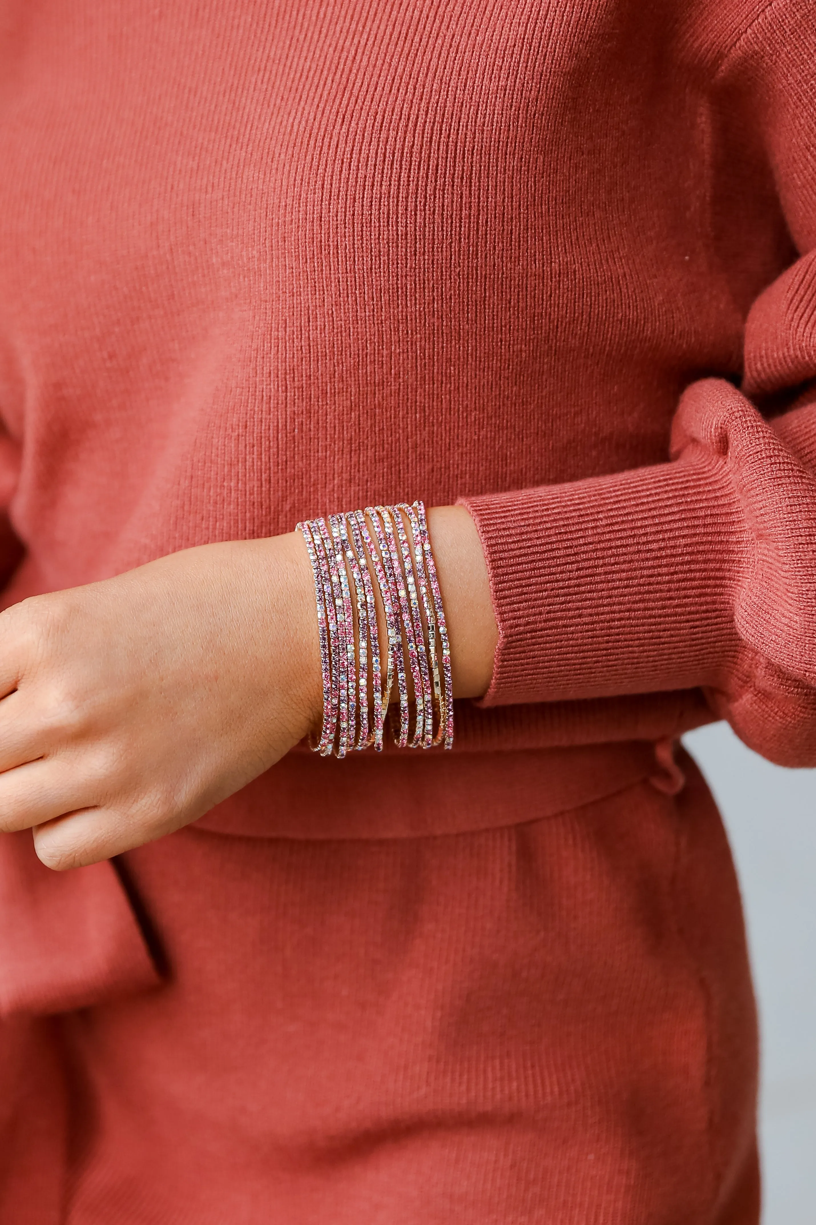 Hayden Rhinestone Bracelet Set