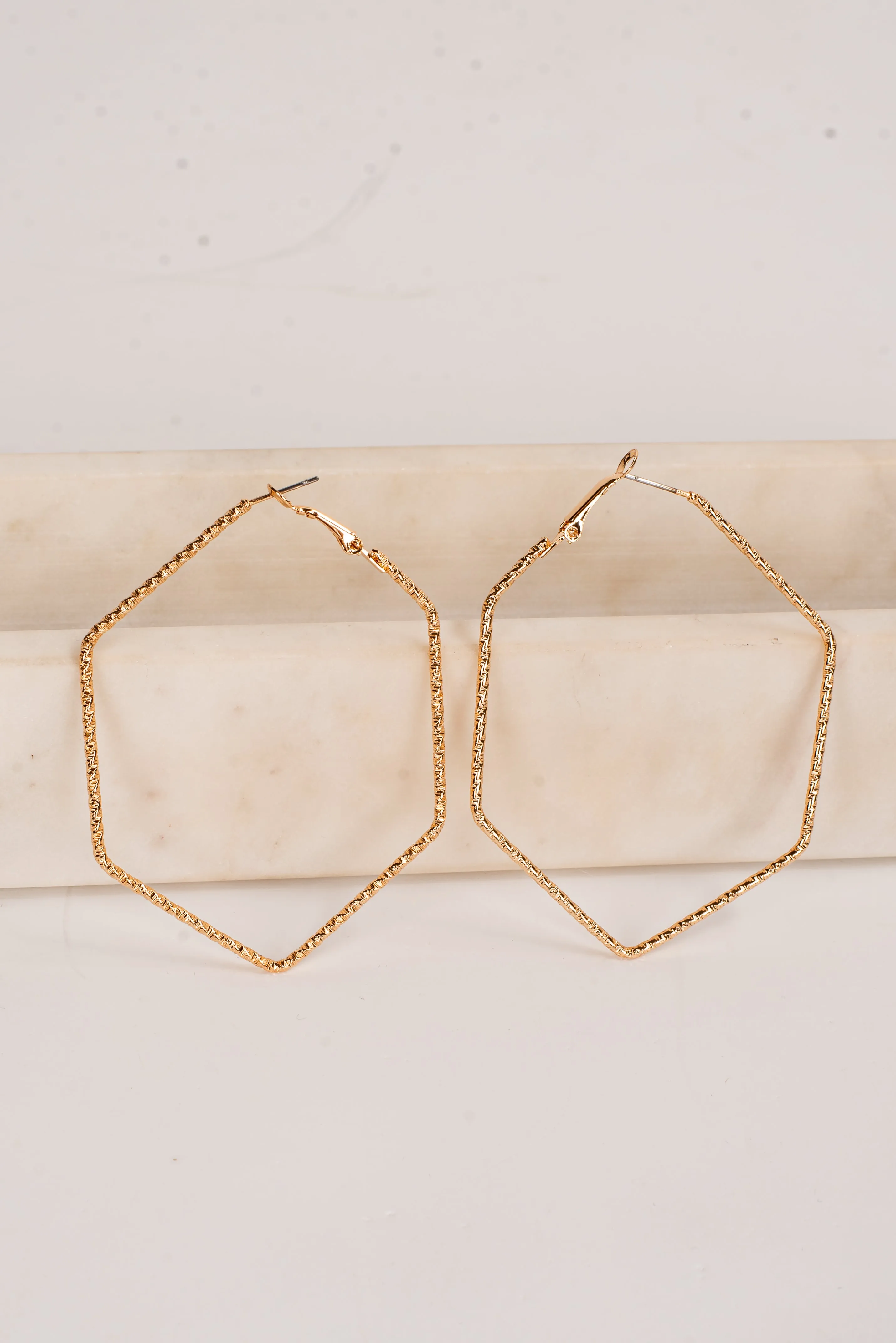 Heidi Hexagon Hoop Earrings