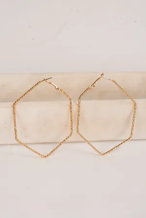 Heidi Hexagon Hoop Earrings
