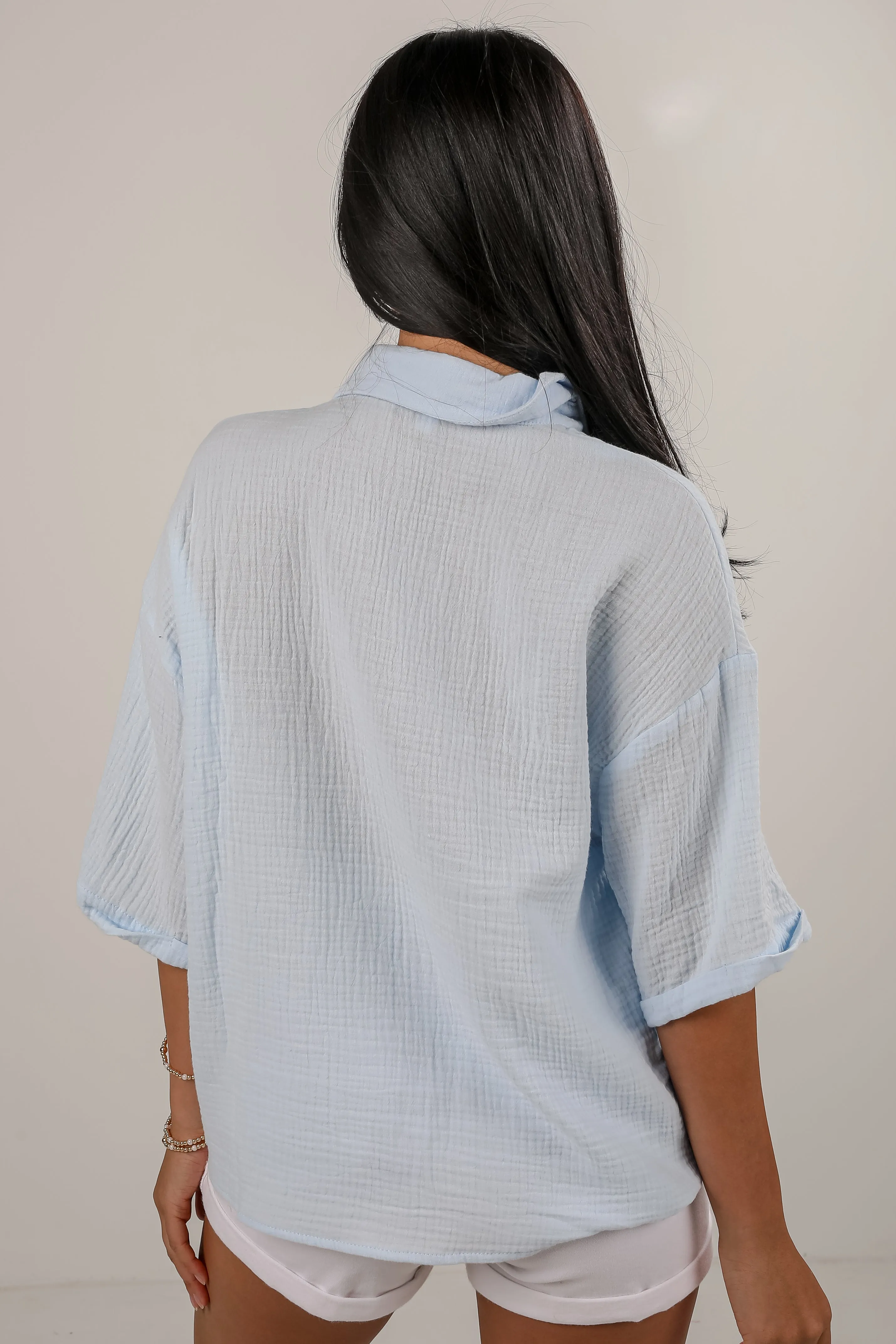 Hit The Breeze Linen Blouse - DU DEAL