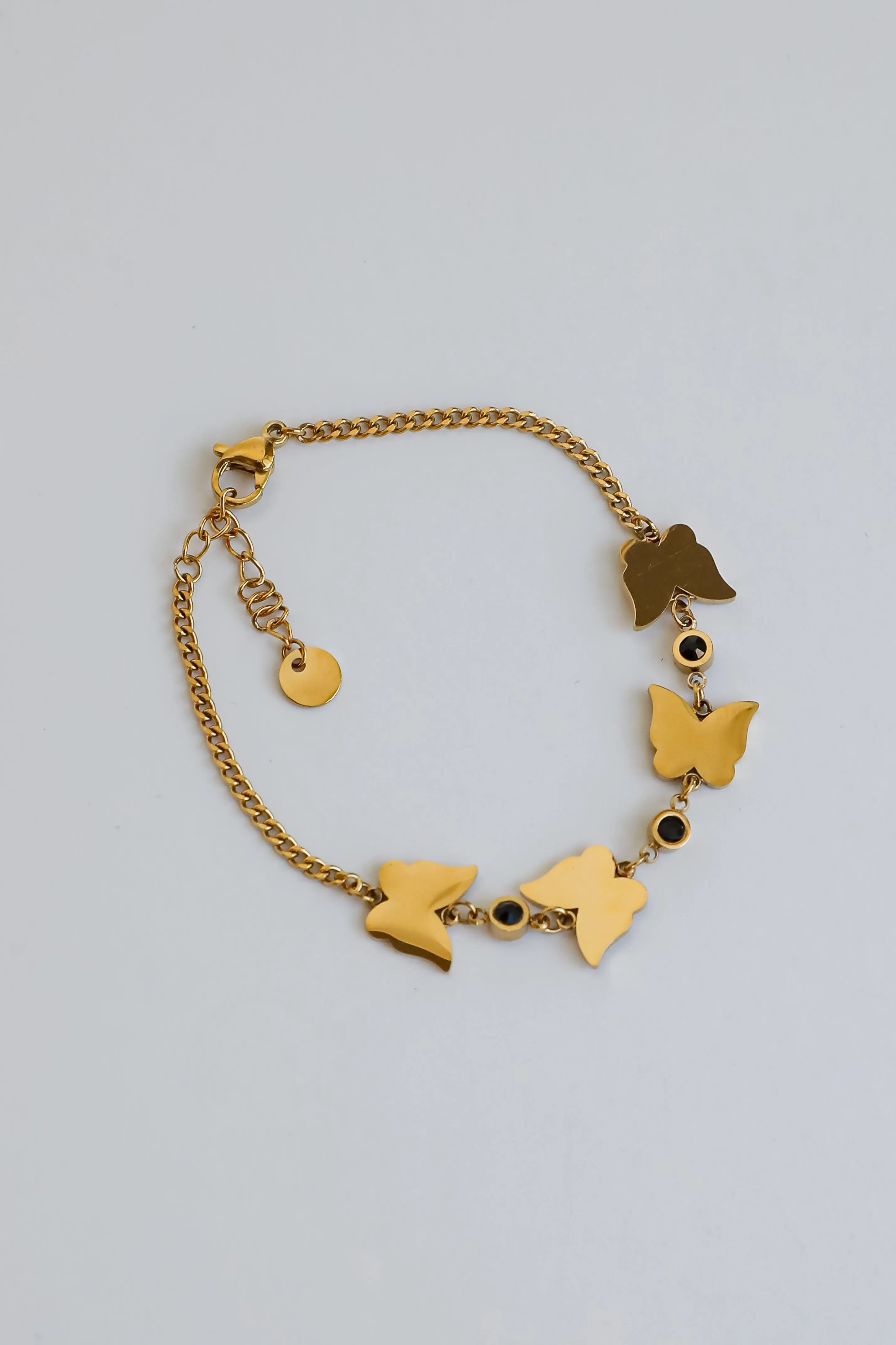 Kaia Gold Butterfly Charm Bracelet
