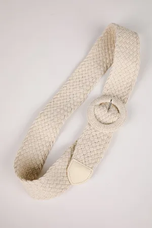 Keep It Together Ivory Straw Belt