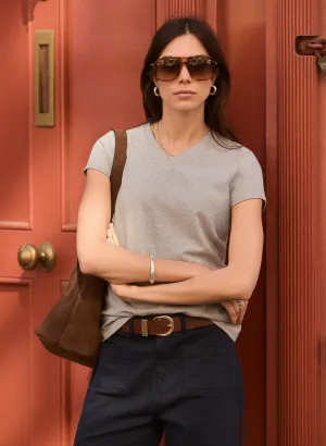 Kiana Organic Cotton V-Neck Slim Tee
