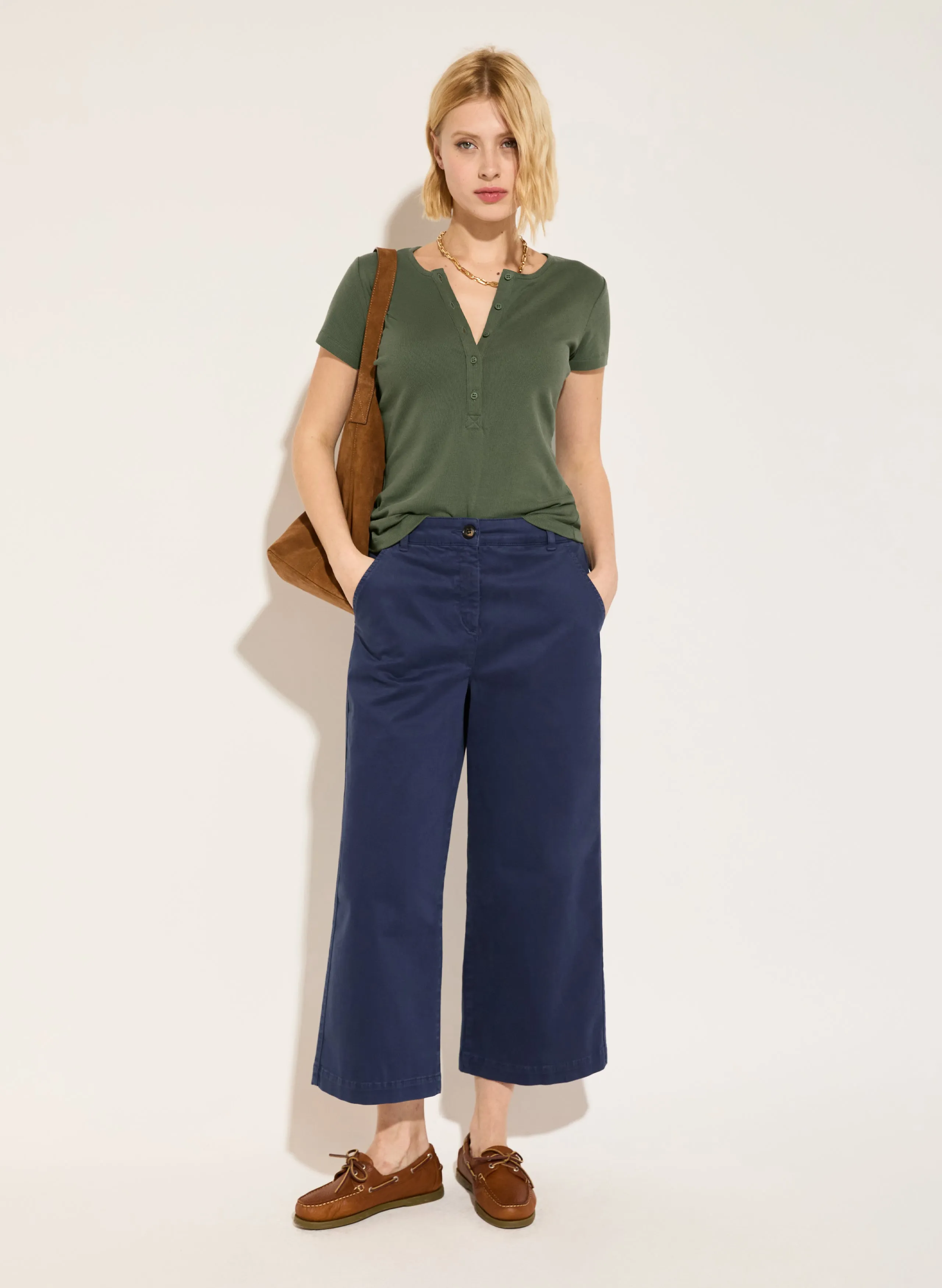 Kikki Cap Sleeve?Henley?Top