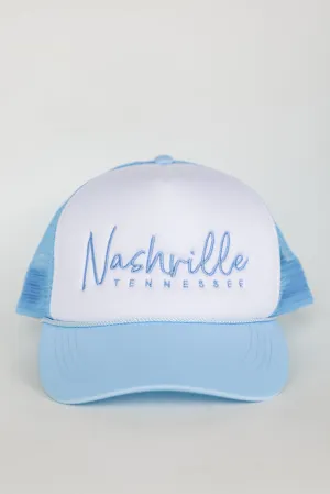Light Blue Nashville Tennessee Trucker Hat