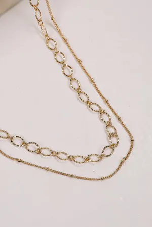 Lindsey Gold Layered Chain Necklace
