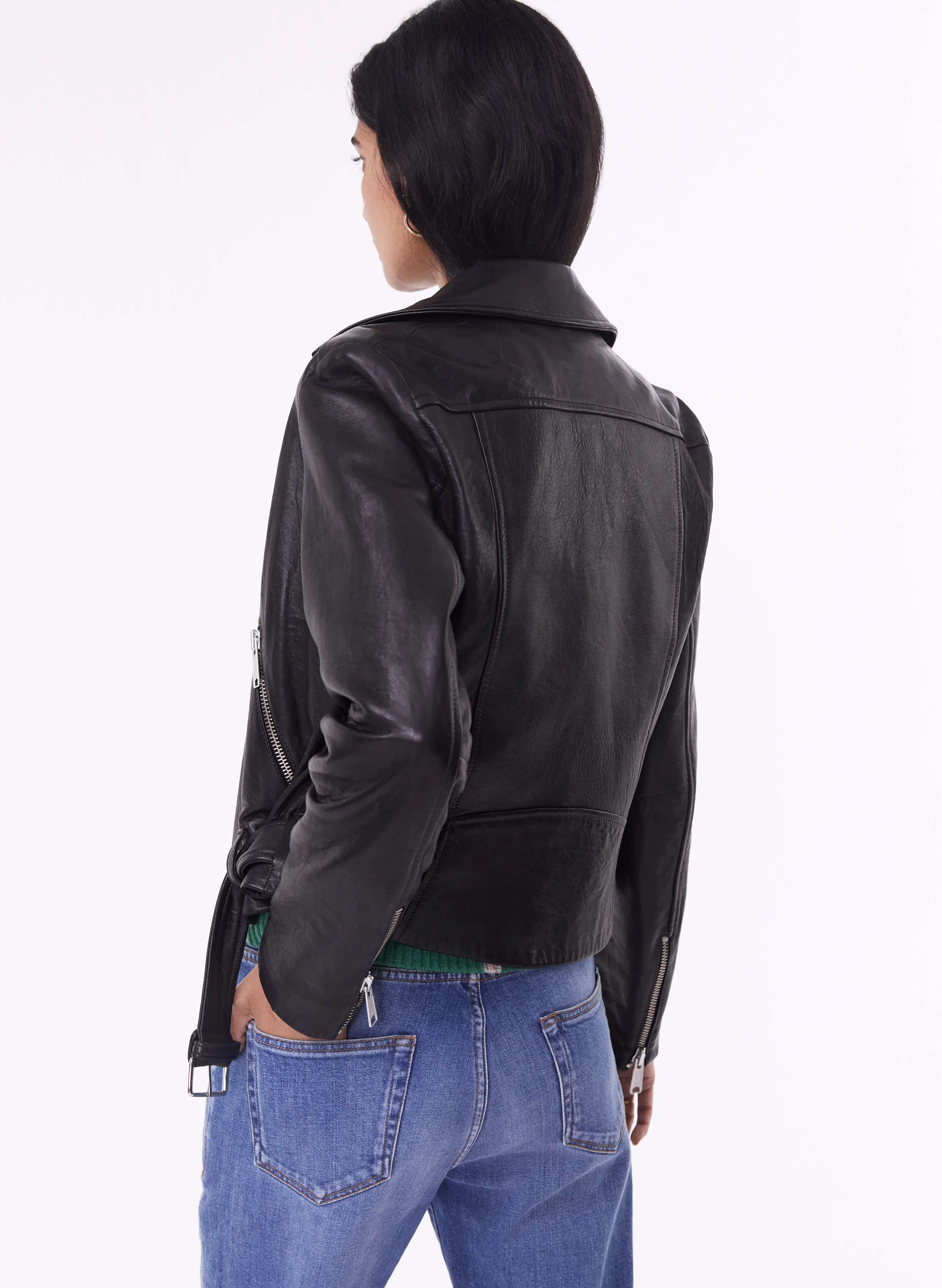 Lyle Chrome Free Leather Biker