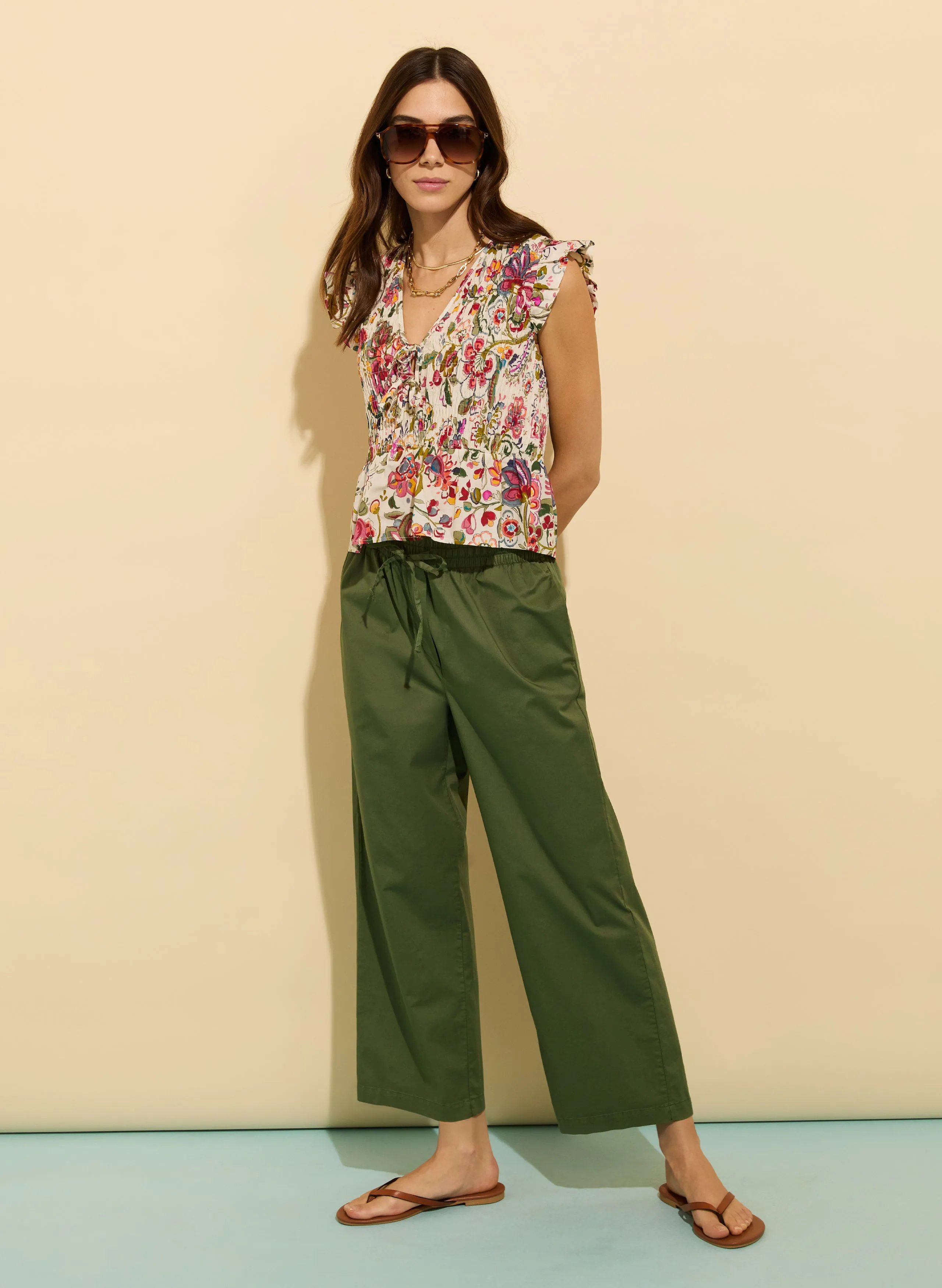 Mariah?Organic Cotton Smocked Blouse