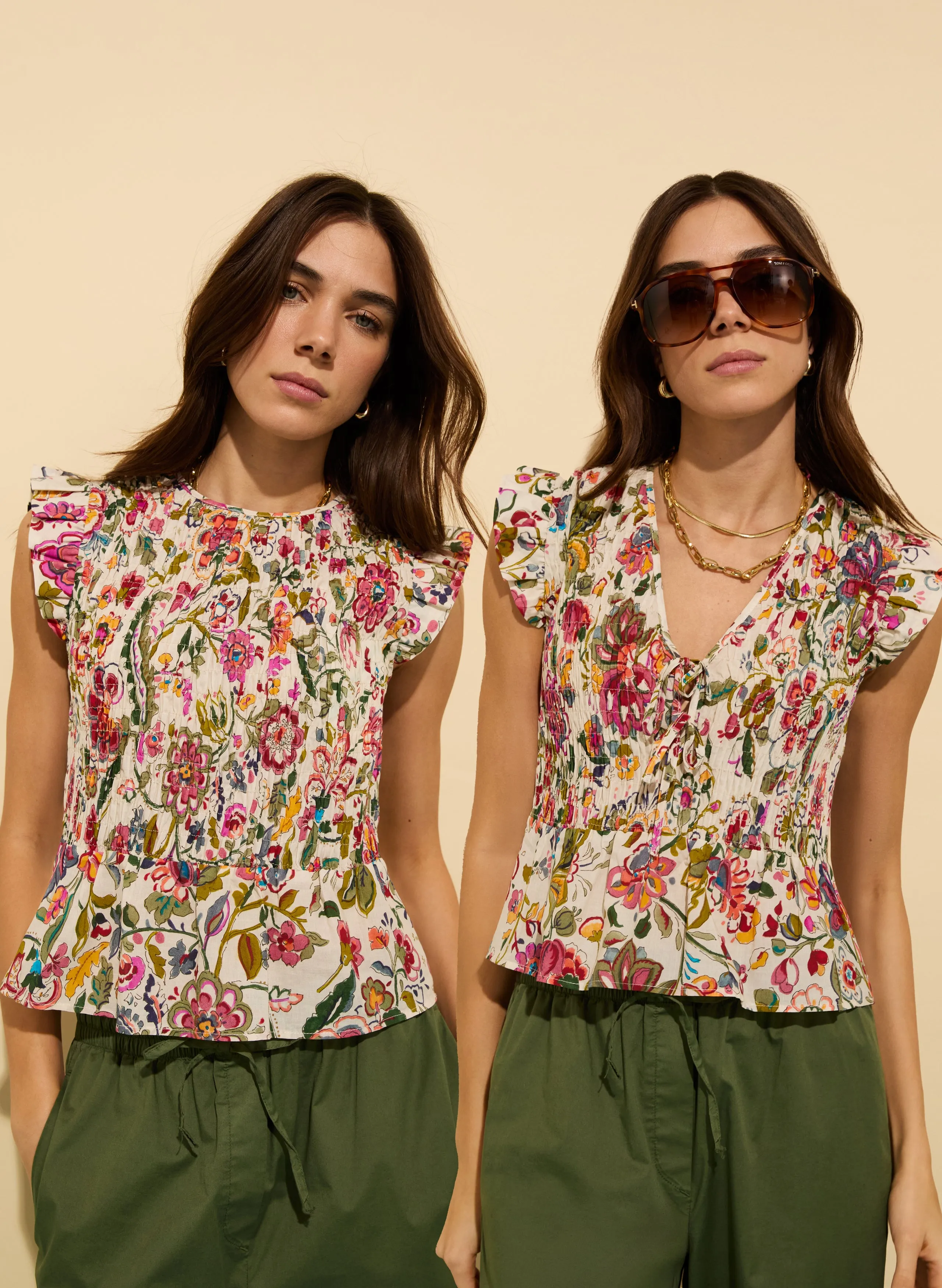 Mariah?Organic Cotton Smocked Blouse