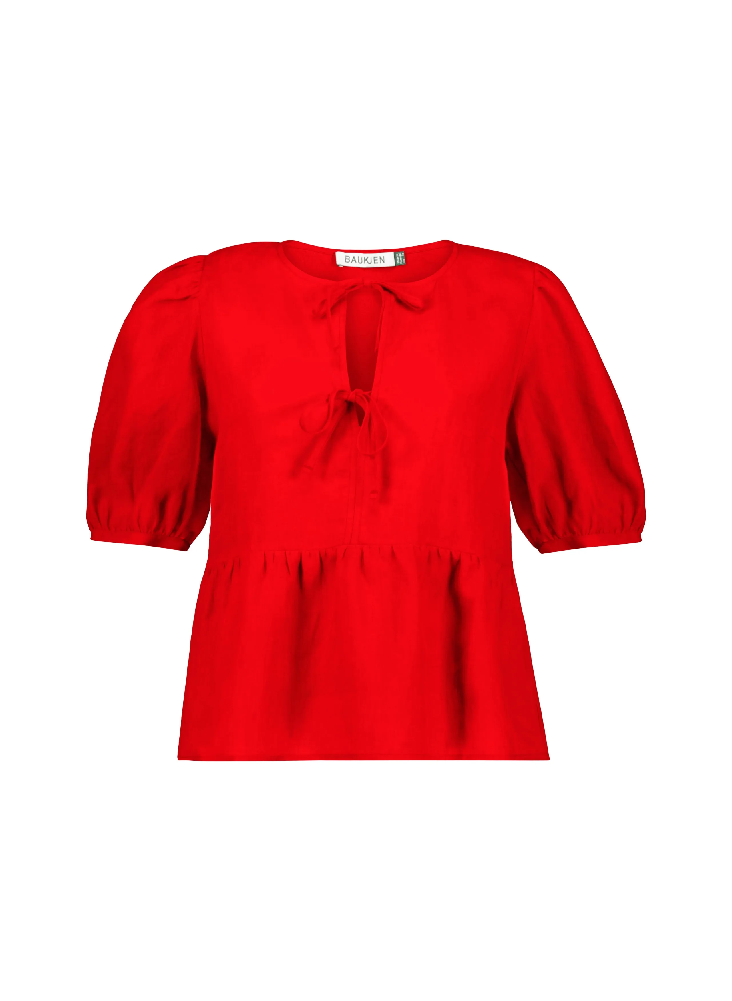 Marylinn Linen Tie Detail Blouse