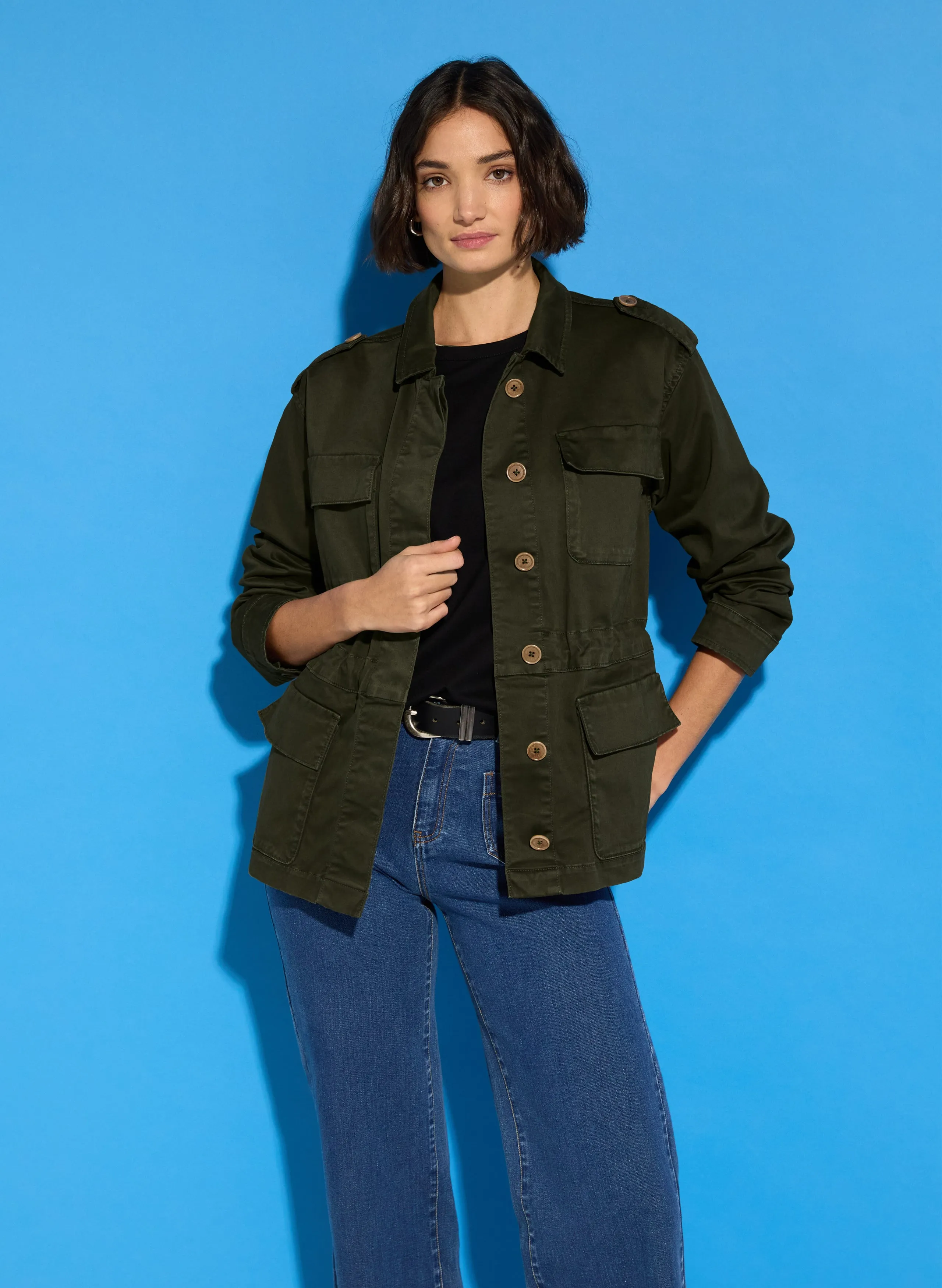 Mattie Organic?Cotton Cargo Jacket