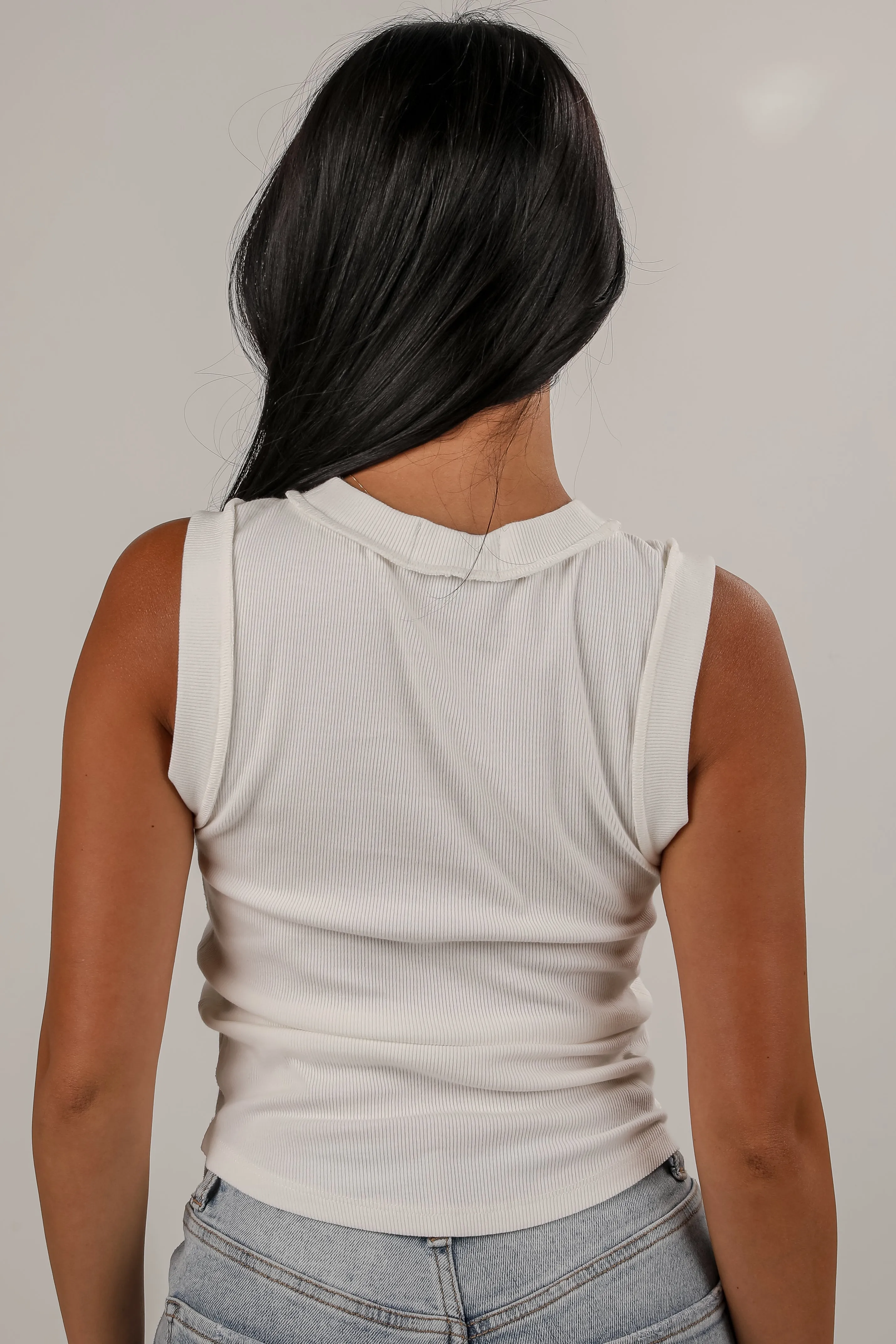 Mia Everyday Exposed Seam Ribbed Tank - DU DEAL