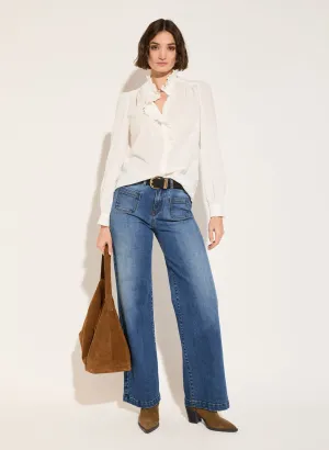 Milla Organic Cotton Broderie?Detail Blouse