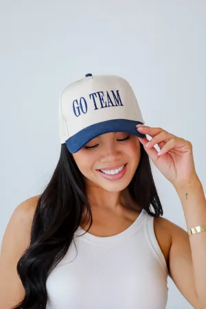 Navy Go Team Color Block Embroidered Hat