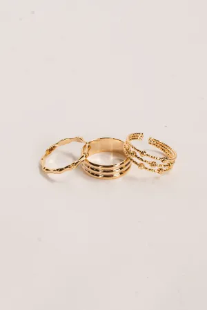 Nicole Gold Ring Set