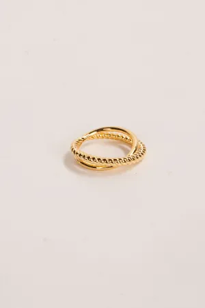 Nina Gold Double Ring