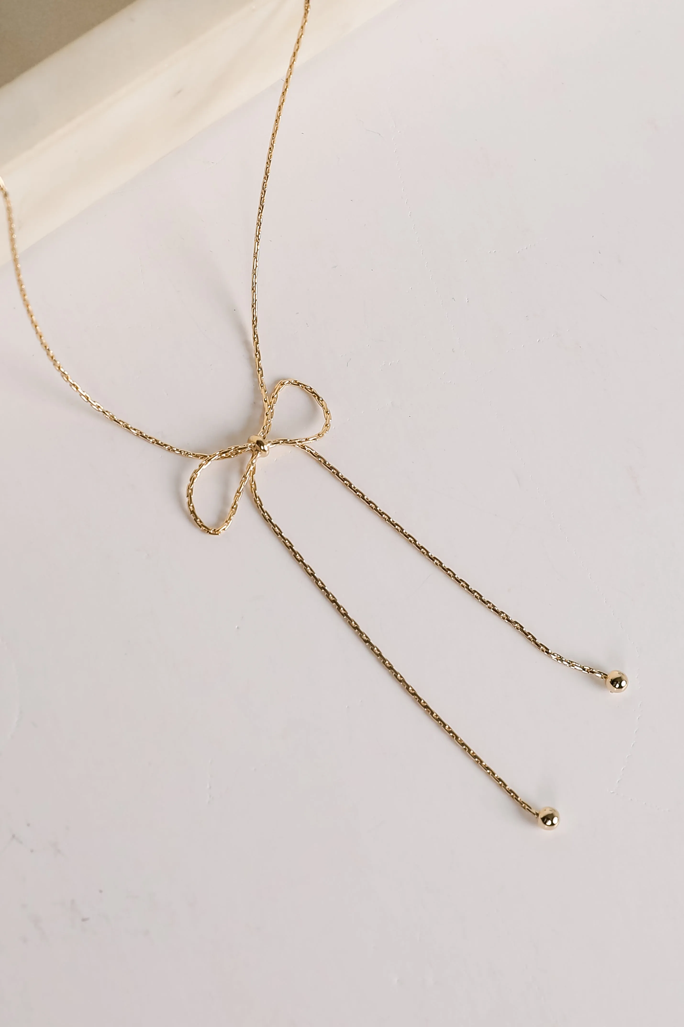 Nora Gold Bow Chain Necklace