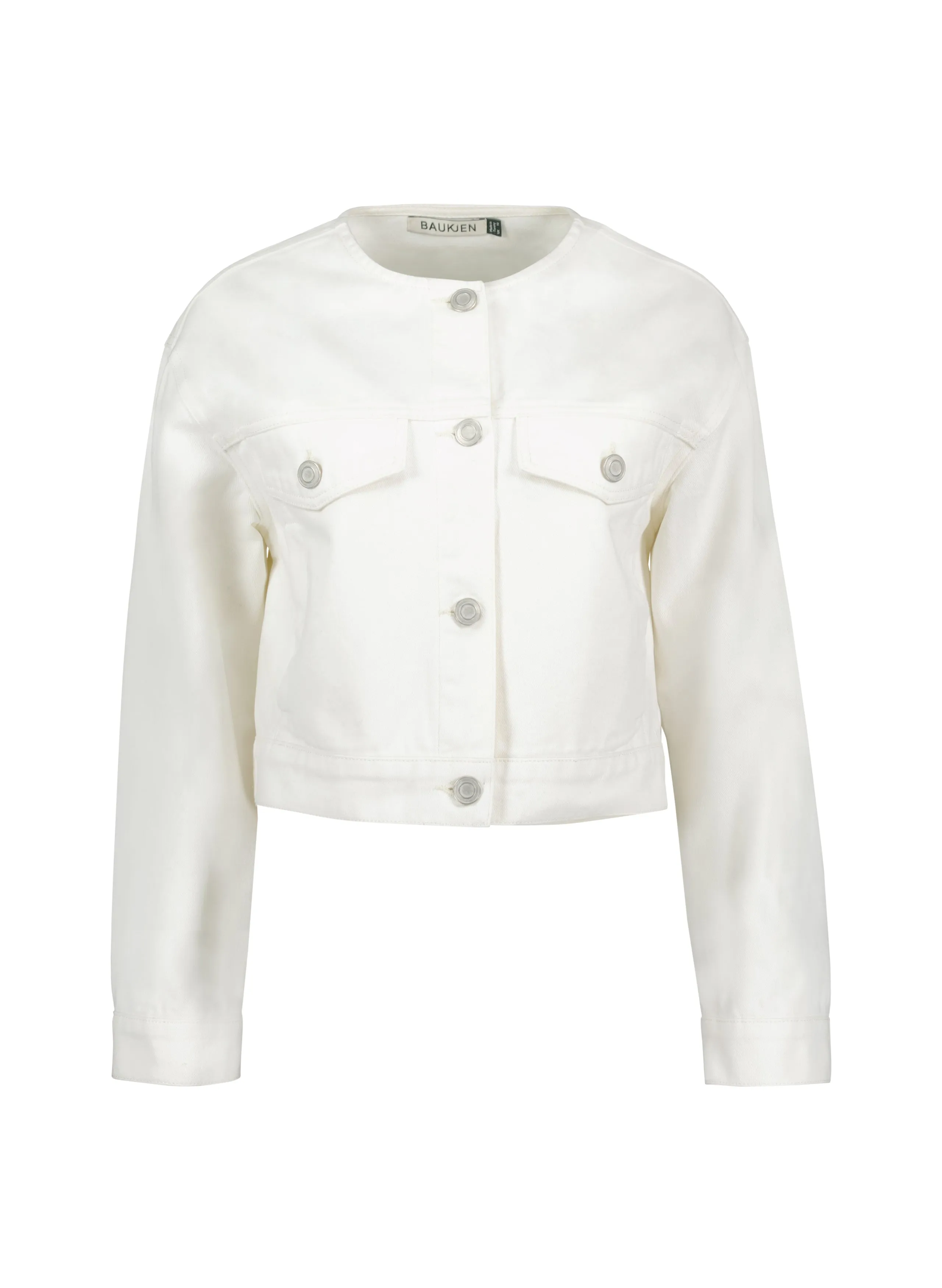 Nova Organic?Cotton Collarless Denim Jacket