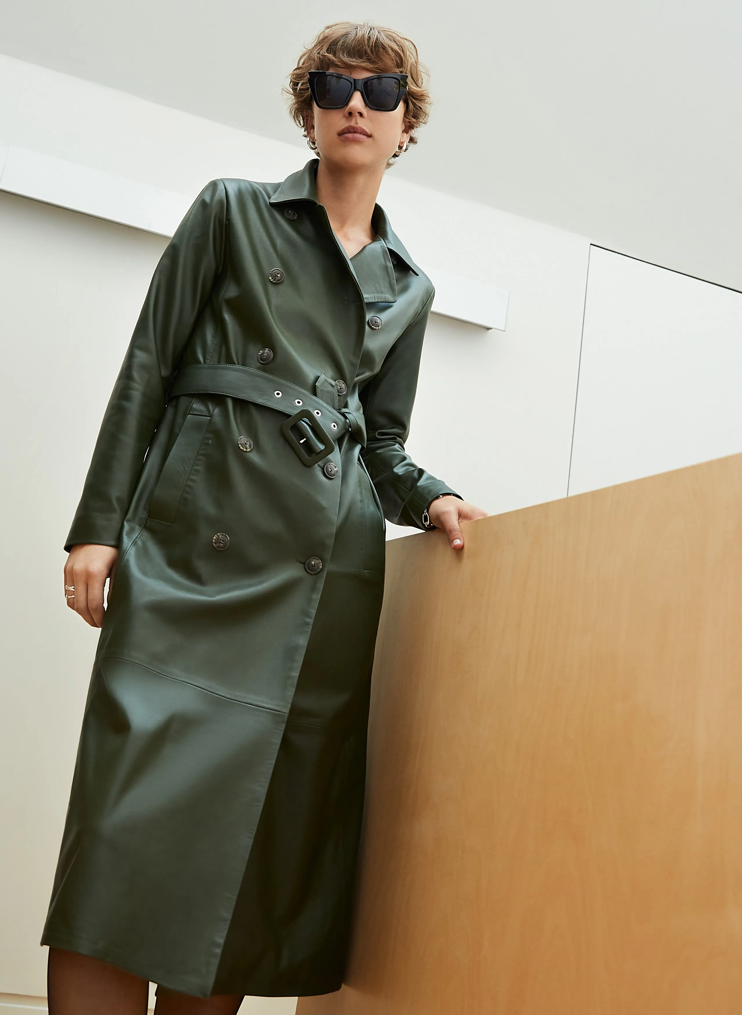 Paulette Leather?Coat