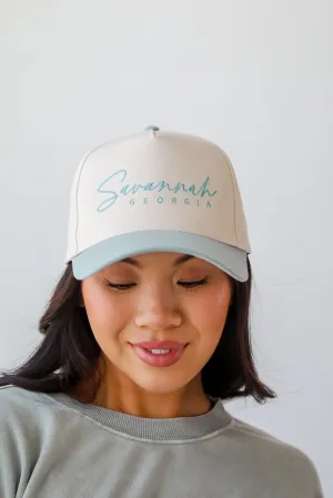 Savannah Georgia Color Block Embroidered Hat